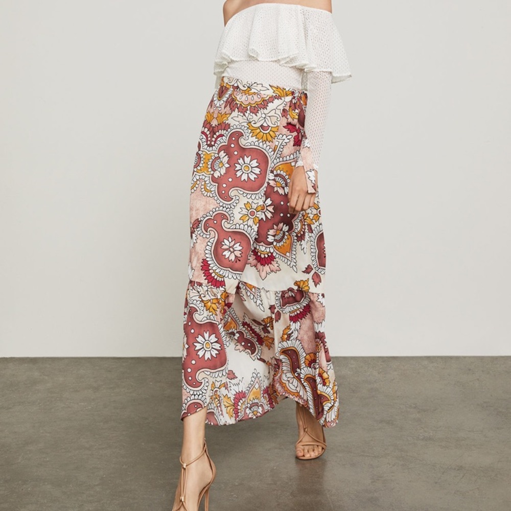 Bcbgmaxazria wrap maxi skirt